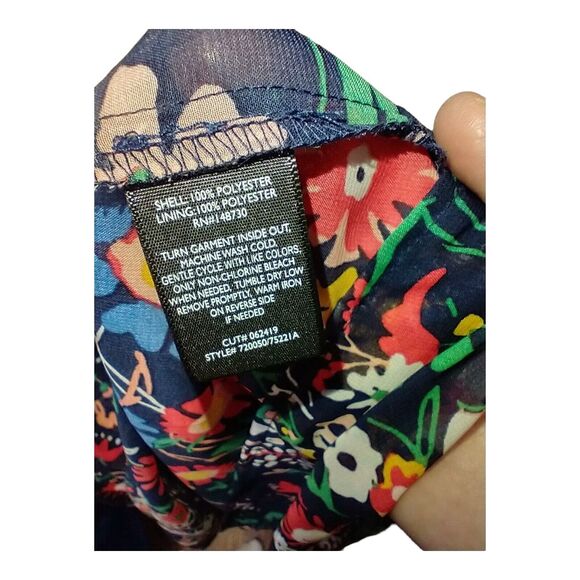 ECI New York Women's Floral Maxi Dress XL – Boho Bell Sleeves, Smocked Top - Picture 7 of 8